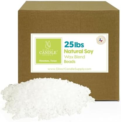 Direct Candle Supply 25lb Soy Wax Beads for Candle Making by DirectCandleSupply