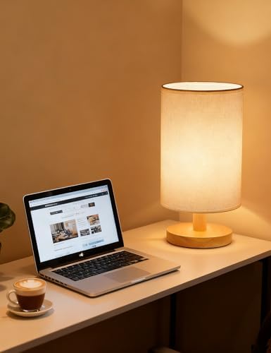Small Table Lamp Set of 2, Bedside Lamp Nightstand Lamp, 3000K Warm Light Desk Lamp, USB Powered LED Reading Lamp, Boho Vintage Small Lamp for Bedroom Living Room Office Dorm Dresser - Image 6
