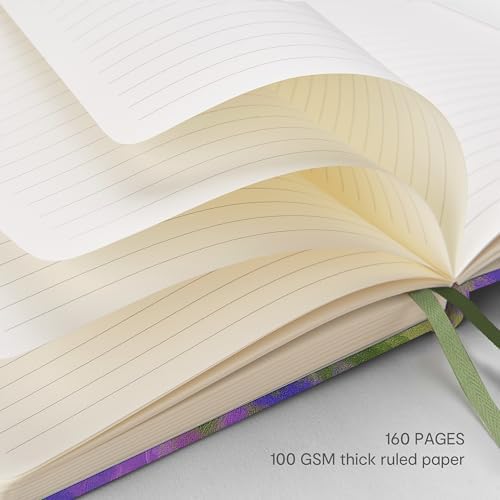 &And Per Se Lined Hardcover Notebook – A5 5.7"x8" College Ruled, 160 Pages, 100gsm Thick Paper – Aesthetic Journal for Women, Gift-Ready Planner, Everyday Writing Notebook (Lavender Grove) - Image 4
