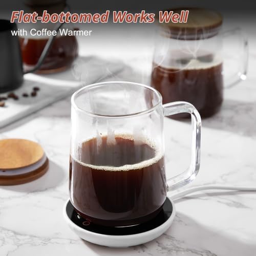 Large Glass Coffee Mugs, 24 oz Glass Coffee Cups with Acacia Wood Lids, Clear Borosilicate Glass Mugs with Handles for Cappuccino, Tea, Latte, Hot/Cold Beverages, Wine, Americano, Set of 2 - Image 5
