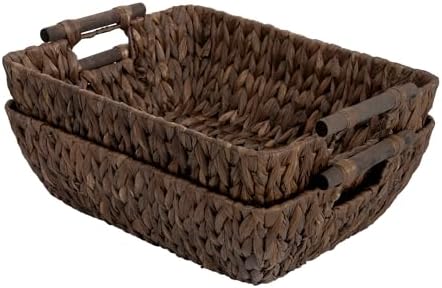StorageWorks Wicker Baskets for Shelves, Large Organizer Basket by StorageWorks