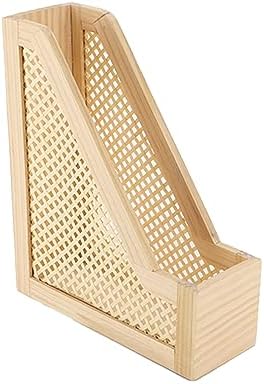 SHCMSADO Bamboo Decorative Bookends Wooden Creative Book Ends for Shelves Desktop Newspaper Magazine File Holder for Office/Home/School by SHCMSADO