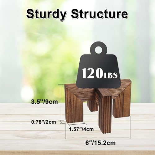 Vigordream Plant Stand, Indoor/Outdoor Wood Plant Holder, Flower Pot Stand - Image 3