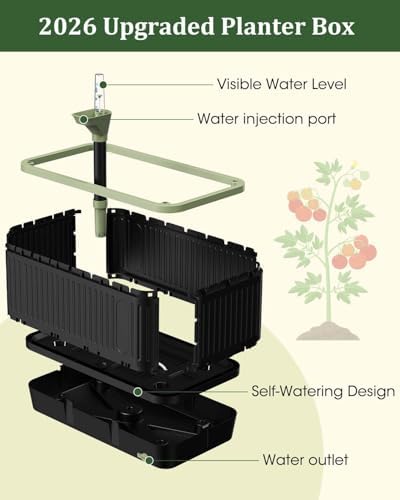 2PCS Self Watering Tomato Planter with Trellis - Image 3