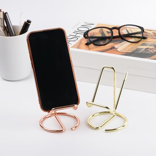 Golden Business Card Holder for Desk, Cute Metal Card Organizers - Image 5