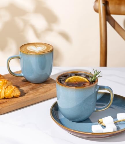 LERATIO Ceramic Coffee Mugs Set of 6,12oz Handmade Coffee Mugs Set - Image 5