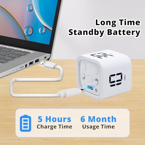 LUCKY TIME Rotating Productivity Timer 5/10/30/60min, Flip Timer, ADHD Tool - Image 5