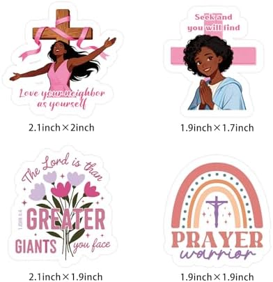 100 Pcs Christian Prayer Board Stickers, Jesus Sticker for Water Bottles Laptop Scrapbook Journaling Planner, Bible Study Vision Board Supplies Christian Easter Gifts - Image 3