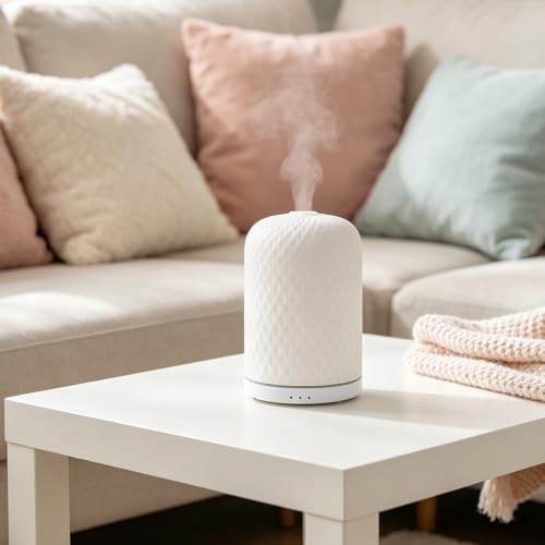 Ceramic Aroma Diffuser with 7 Changing LED Lights for Home - Image 6