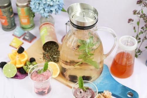 Teabloom Extra-Large Multi-Brew Borosilicate Glass Teapot + Kettle + Pitcher (85 OZ / 2.5 L / 10 CUPS) – Brew and Serve Hot Tea, Iced Tea, Cold Brew Tea and Fruit Infused Water – Solstice Tea Maker - Image 3