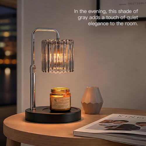 Candeldo Candle Warmer Lamp with Timer: Silver Wax Melt Warmer - Image 2