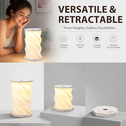 Portable Foldable Table Lamp, Japanese Gift, Paper Lantern Lights - Image 4