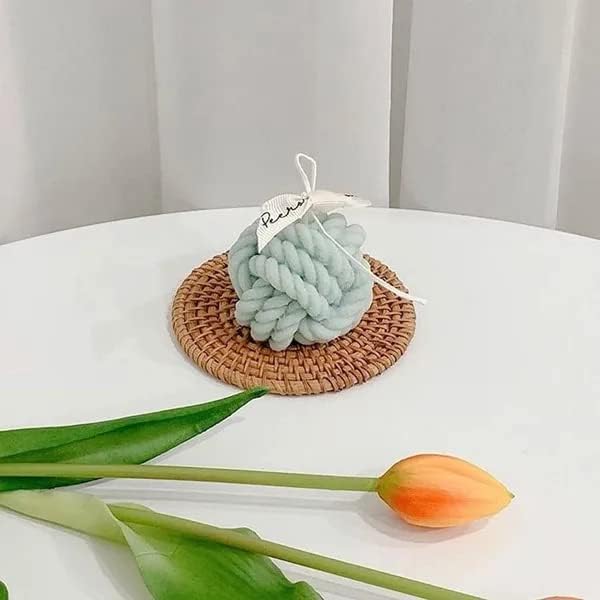 Candle Molds - Silicone Mold for Candles Making, DIY 3D Moulds for Soy Wax, Beeswax, Scented Candle, Valentine's Day Gifts (Knitted Ball) - Image 3