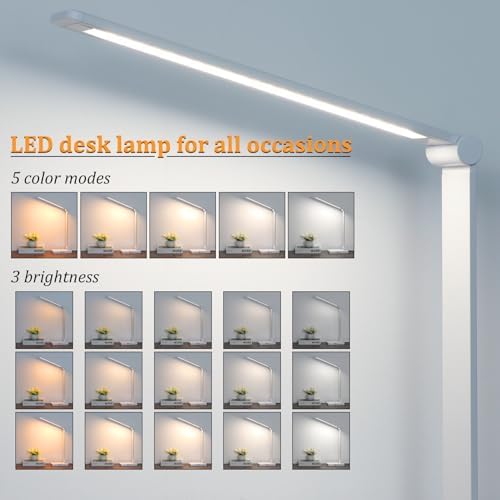 LED Desk Lamp with USB Ports,Touch Desk Lamps for Home Office with 5 Modes - Image 2