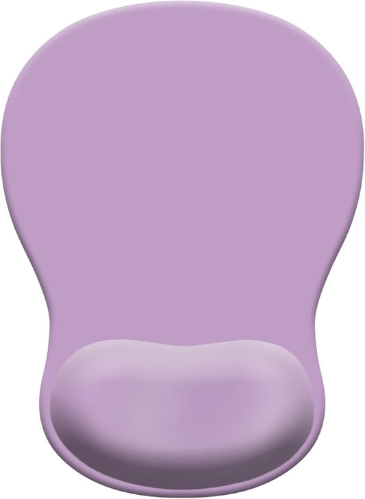 Gel Mouse Pad with Wrist Rest, Ergonomic Concave Wrist Support Mousepad with Non-Slip PU Base & Smooth Surface Comfortable Desk Accessories Mat for Office, Home Gaming and Study (12 Purple)