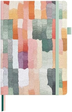 &And Per Se Lined Hardcover Notebook – A5 5.7"x8" College Ruled, 160 Pages, 100gsm Thick Paper – Aesthetic Journal for Women, Gift-Ready Planner, Everyday Writing Notebook (Colorful Stripes) by AndPerSe