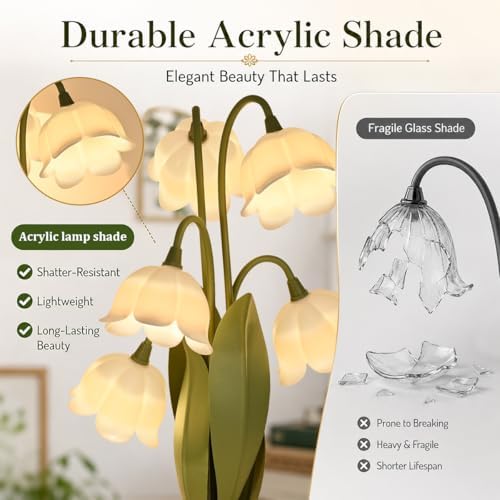 Flower Table Lamp for Bedroom, LED Cute Reading Light - Image 5