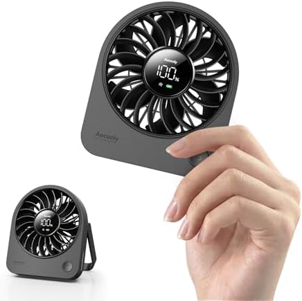 Aecooly Mini Portable USB Desk Fan, Small Enough to Hold Mighty Desktop Fan by Aecooly