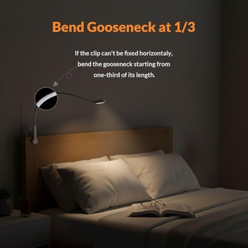 LEPOWER Clip on Light, Book Reading Lamp for Desk, Bed Headboard and Dorm - Image 4