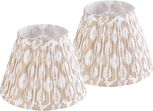 GO&SO Small Pleated Lamp Shades Set of 2,5"×9"×6.4" Bell Shade Multicolor by GOSO