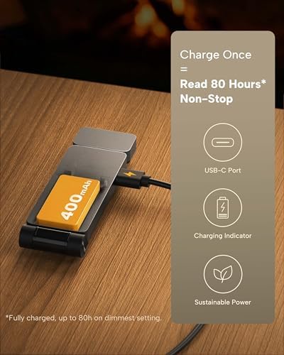 86lux Book Light, Rechargeable Clip-On LED Reading Light for Bed - Image 5