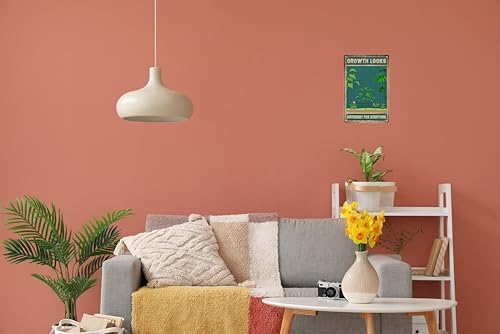 Room Retro Tin Metal Signs Inspirational Growth Looks Different for Everyone Plant Motivational for Home Bedroom Office Wall Decor Inspirational Cheer Up Gift for Coworker Friend 8x12 in - Image 5