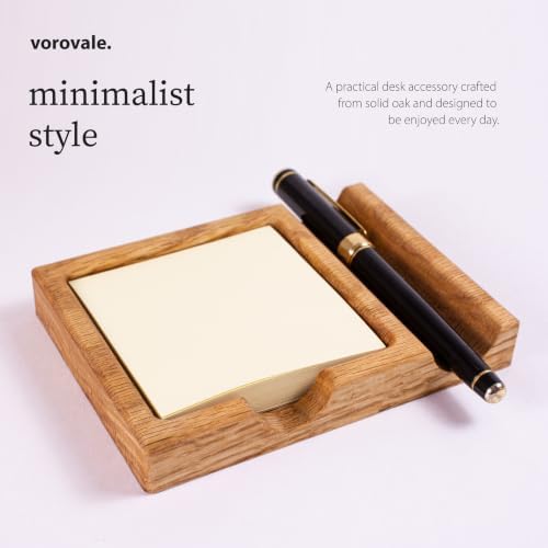 Handcrafted Solid Oak Desk Organizer, Wood Tray for Notes and Pens - Image 5