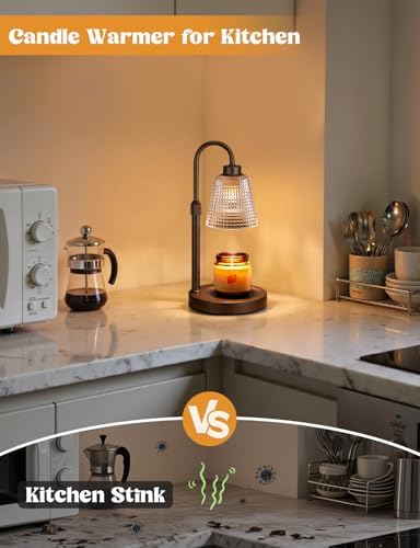 Brown Candle Warmer Lamp with Timer, Dimmable Candle Warmer for Jar Candles, Height Adjustable Wax Melts Warmer, Birthday Gifts for Women Mom, House Warming Gifts New Home Decor - Image 4