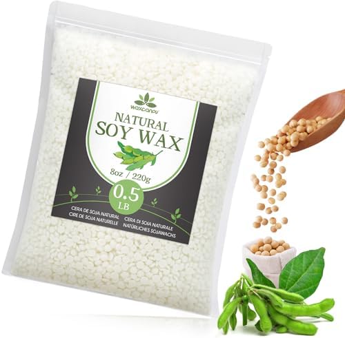 Soy Wax, Waxcanpy Natural Soy Wax for Candle Making, Organic Candle Wax from Farm, No Additives, Harmless and Pure (0.5lb) by Waxcanpy