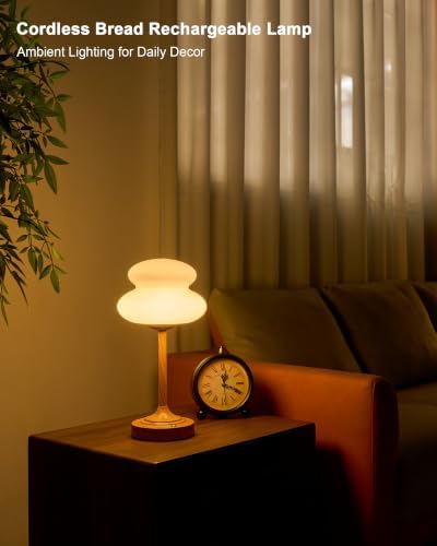 UMEXUS 13" Modern Small Cordless Table Lamp, Rechargeable Battery Operated - Image 2