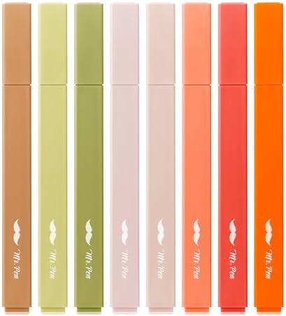 Mr. Pen- Aesthetic Highlighters No Bleed, 8 Pack, Assorted Colors | Chisel Tip, Cute Highlighters Assorted Colors for Journaling, Highlighting, Underlining, Fast Dry, Back to School Supplies by MrPen