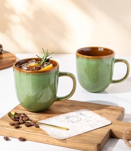 LERATIO Ceramic Coffee Mugs Set of 6,12oz Handmade Coffee Mugs Set - Image 5