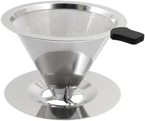 Bonsicoky Pour Over Coffee Dripper, Stainless Steel, Silver, Style3 - Image 2