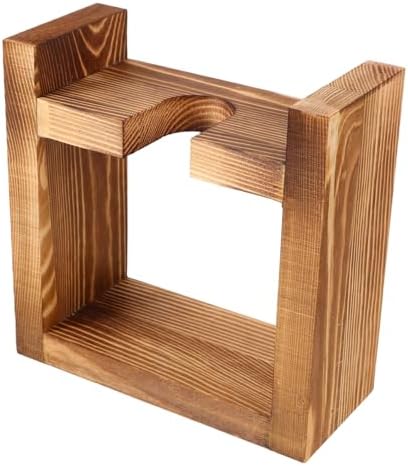 Mobestech Wooden Stand Hydroponic Vase for Desktop Decor Vintage Plant Terrarium Wooden Frame Aesthetic Flower Planter for Home Office Small Propagation Container by Mobestech