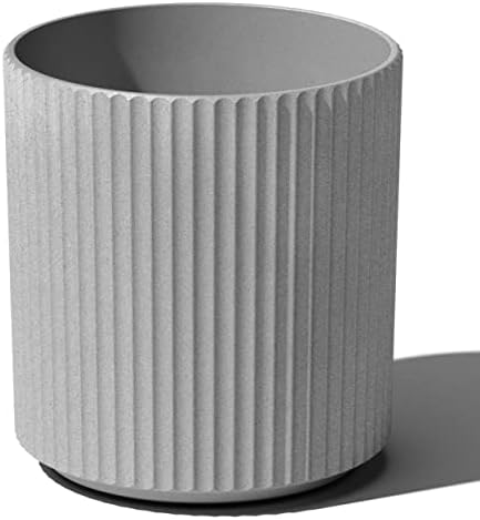 Veradek Demi Series Round Planter for Porch, Patio, Backyard | Durable Plastic-Concrete Material | Modern Décor for Tall Plants, Flowers by VeradekOutdoor