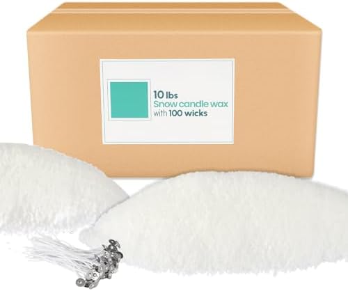 WREXCS 10 lb Wax Sand DIY Pearl Candle Kit, 100 Wicks, Natural Pearl Wax, Reusable, Unscented Powder for Making, Weddings and Parties by Unknown
