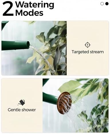 Bamworld Metal Watering Can for Indoor Outdoor Plant 1/2 Gallon Deep Green - Image 3