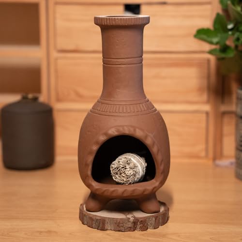 Mexican Style Terracotta Palo Santo Holder,Handmade Chiminea Incense Dish - Image 6