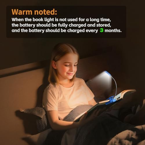 VAVOFO Rechargeable Reading Light, Clip on Book Light for Reading in Bed - Image 7