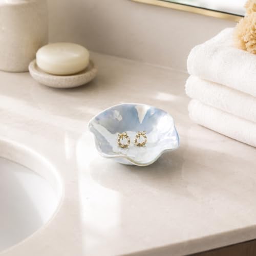 Ceramic Lotus Leaf Trinket Dish, Ring Holder for Jewelry - Image 3
