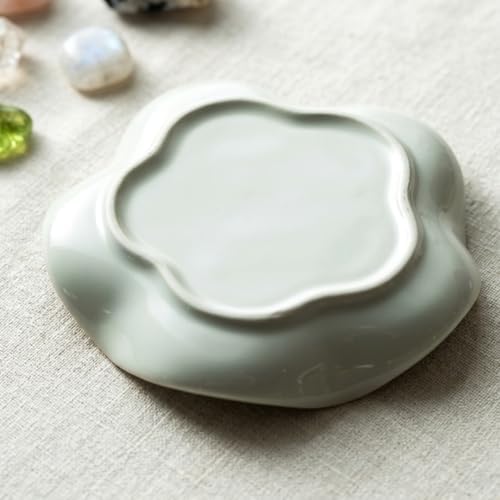 Elegant 5.3" White Ceramic Trinket Tray & Ring Holder Dish – Unique Wavy Decor, Jewelry Catchall, & Small Present for Mom, Sister, or Best Friend | Modern Vanity Accessory - Image 5