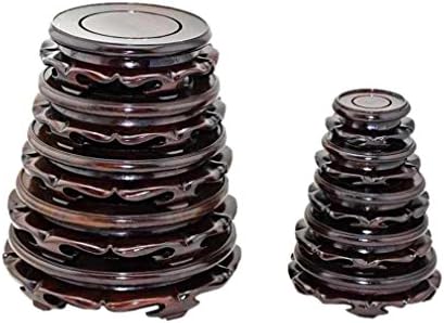 GOLDY&WENDY Rosewood Circular Pedestal Display Stand (3.4" Inside Diameter, 1 Pack) - Image 6