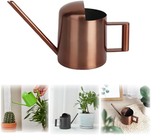 Watering Can for Indoor Plants, Small Watering Cans Sprinkling Pot for Greenhouse Garden Flower Plants, Stainless Steel Long Spout Water Can for Outdoor Watering Plants, 300ML/0.08 Gallon (Copper) by Unknown