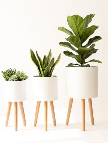 Bamworld 3-Pack Plant Holders for Indoor Plants Metal Planter Stands by Bamworld