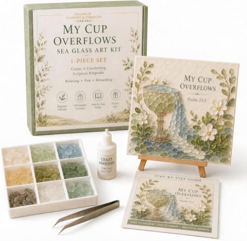 Sea Glass Ocean DIY Kit | Seaglass Mosaic Art Craft Kits for Adults by Unknown