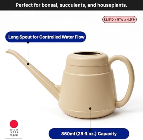 Japanese Long Spout Watering Can for Bonsai Succulents Cactus Rosettes Succulents Indoor Outdoor Plants Control Water Flow Made in Japan, 850ml, 2-Pack - Image 2