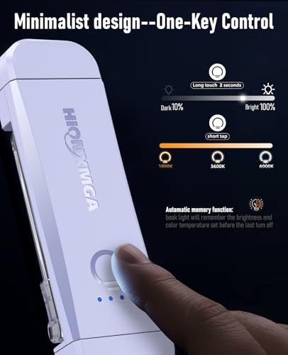 HIONXMGA Book Light,Rechargeable Reading Light for Books in Bed at Night - Image 2
