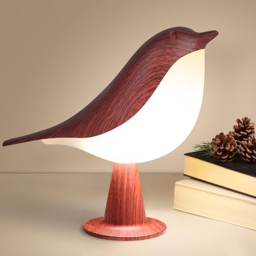 VoMii Bird Desk Lamp, Small Table Lamp Cordless Touch Dimmable Night Light with 3 Color Temperature, Rechargeable Decorative Lamps for Bedroom Bedside Nightstand, Desk Decor, Bird Gifts by vomii