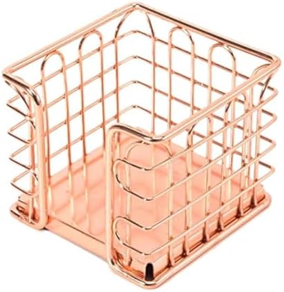 Rose Gold Self-Stick Note Pad Holder Memo Note Cube Holders for Office Home Schools Desk Supplies by Dedicatedtosupplyingstylishhighenddesktopaccessoriessolutions