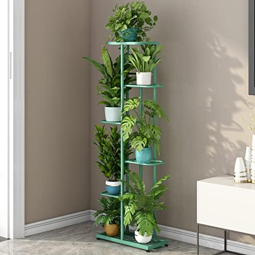 LINZINAR 6 Tier Plant Stand Indoor Outdoor Metal Flower Pot Display Shelf - Image 3